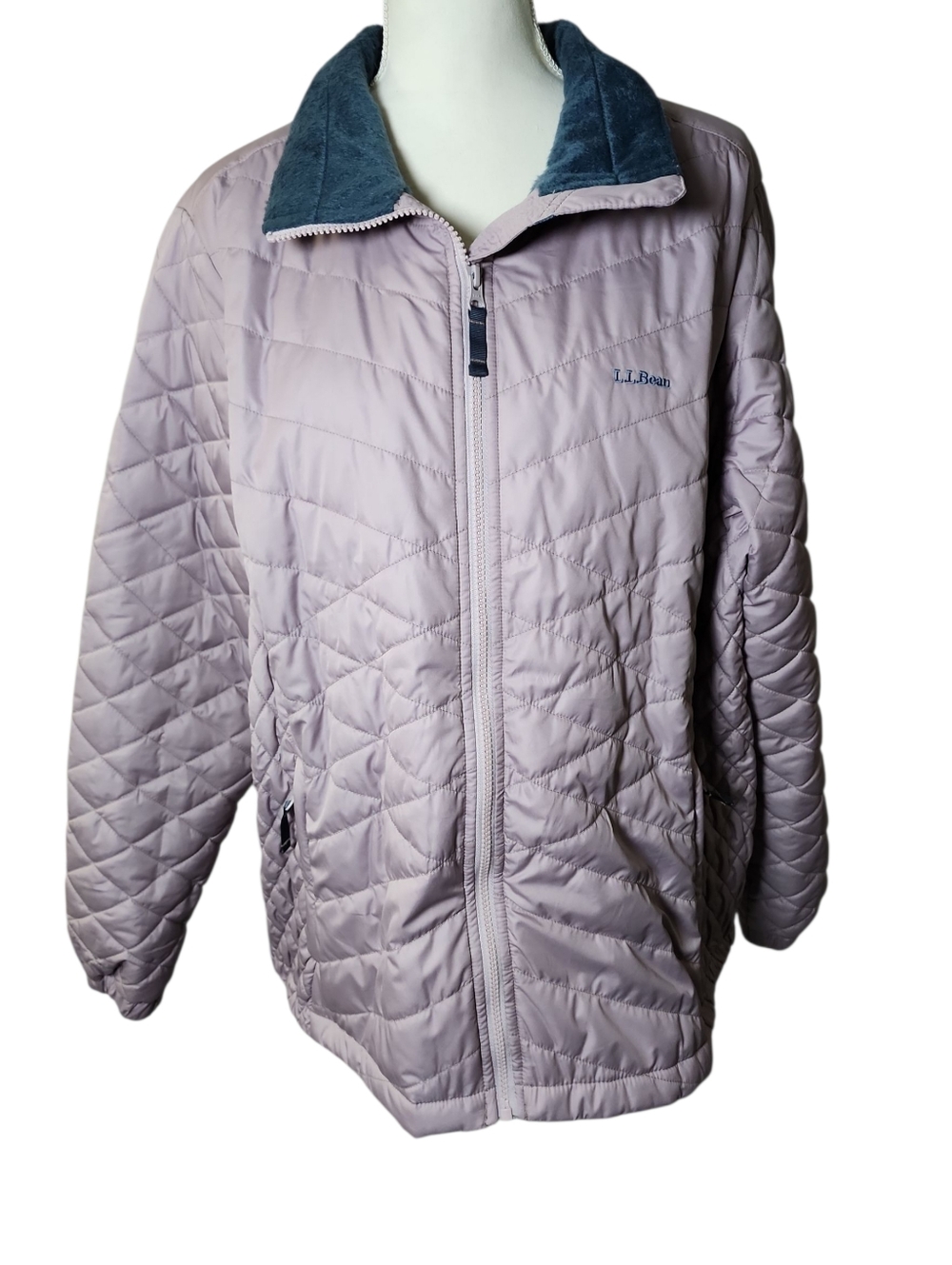 L.L Bean Womens Fleece-lined Primaloft Jacket Vintage‎ Lavender Size 2x